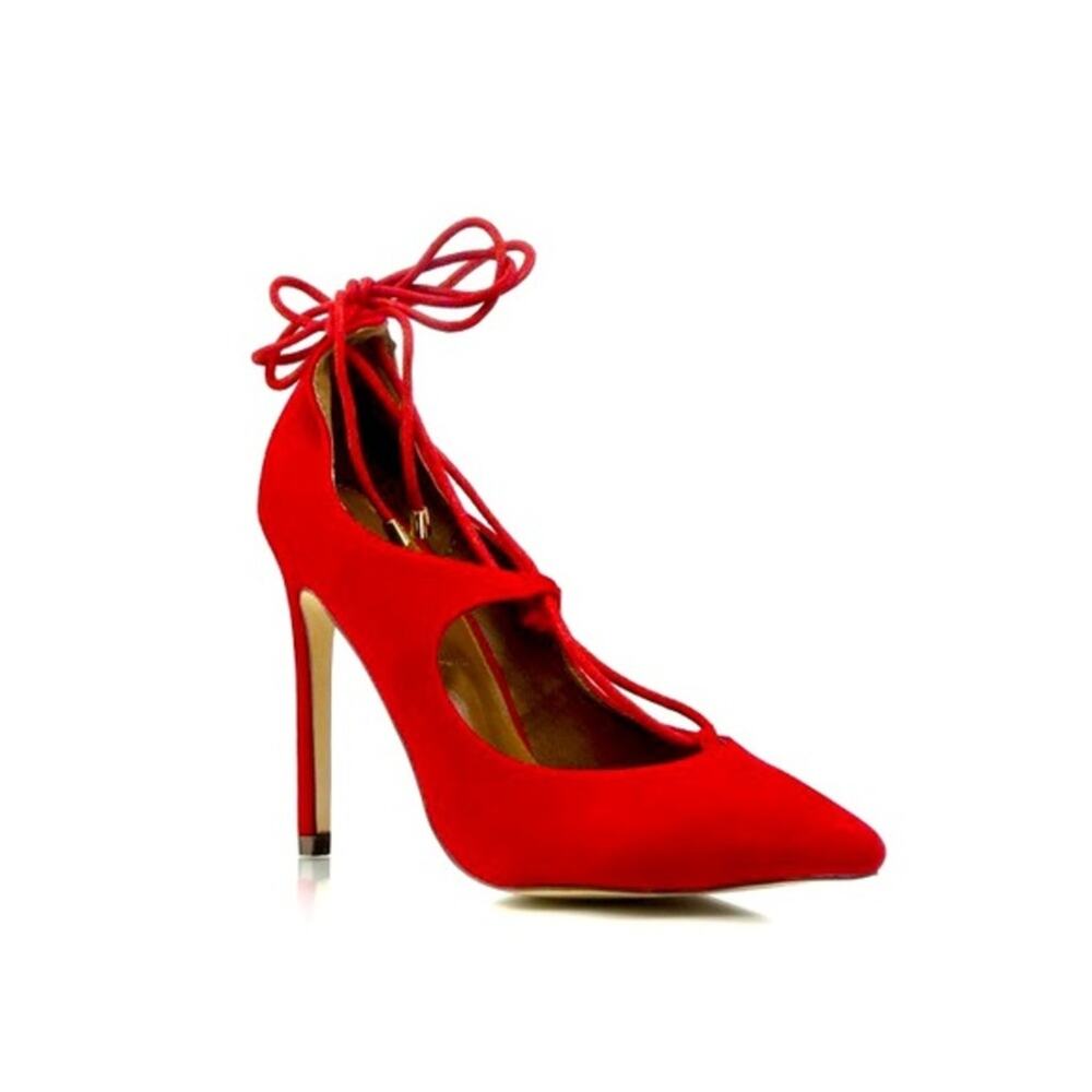 GUILTY SOLES DAKOTA LACE UP HEELS Sz 7